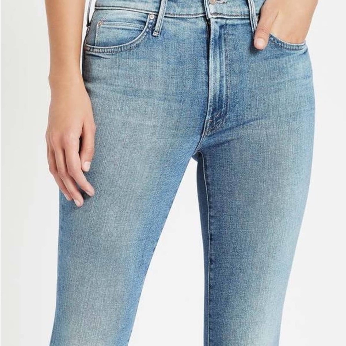 MOTHER The Stunner Zip Ankle Step Fray in Camp Expert SZ 28/6