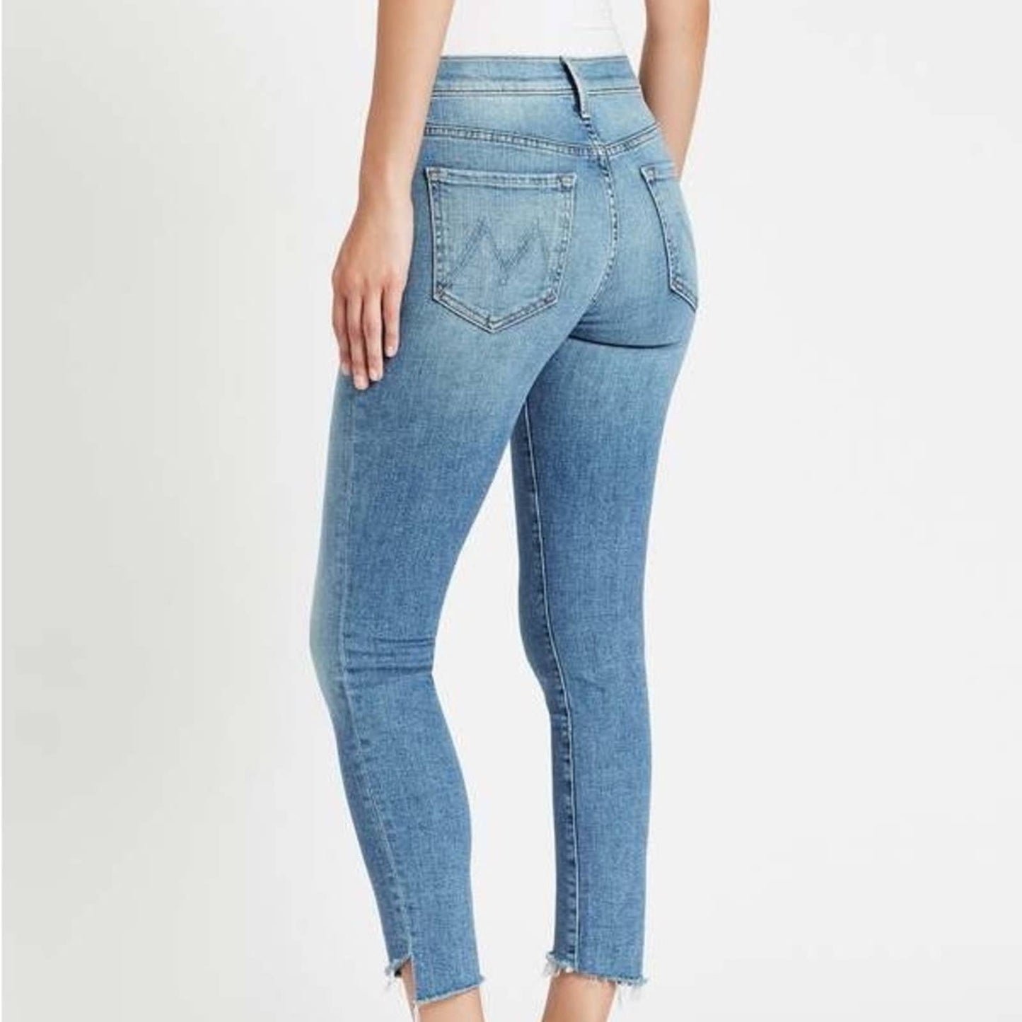 MOTHER The Stunner Zip Ankle Step Fray in Camp Expert SZ 28/6