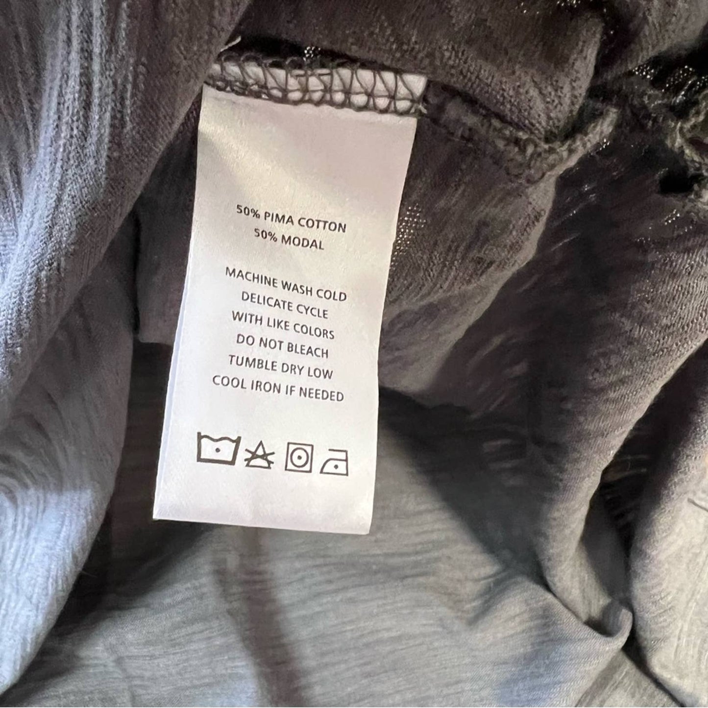 Lilla P gray pima cotton pocket shirt dress SZ SM