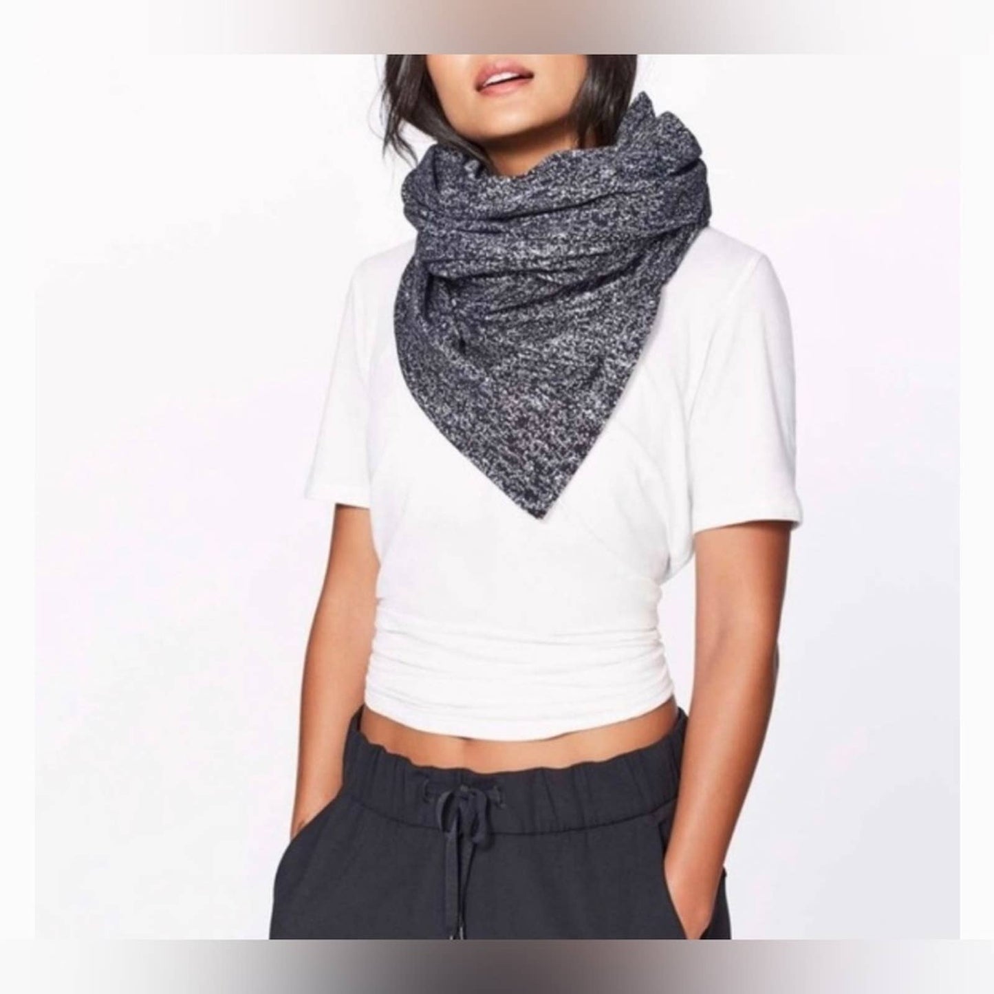 Lululemon Vinyasa Wrap Running Luon Suited Jacquard Black White / Black