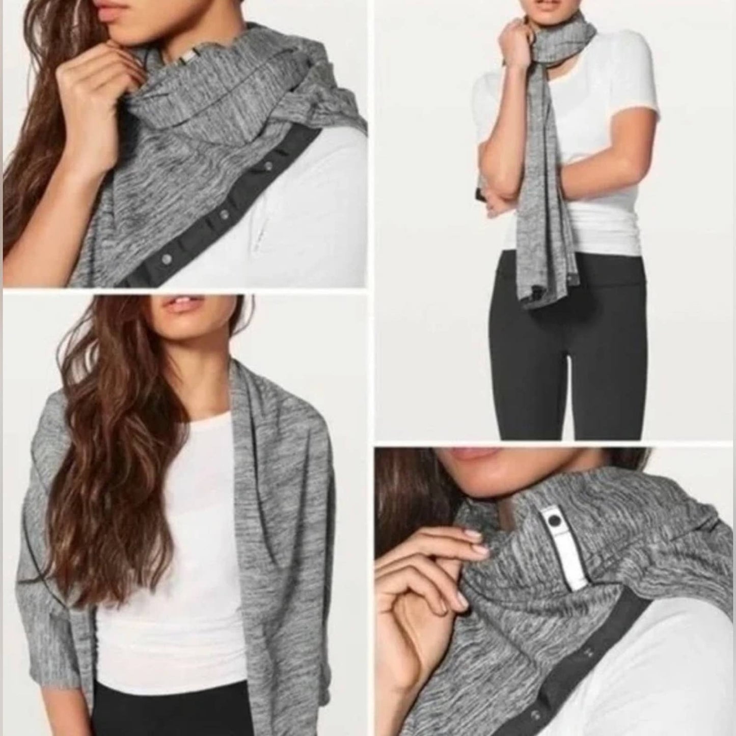 Lululemon Vinyasa Wrap Running Luon Suited Jacquard Black White / Black