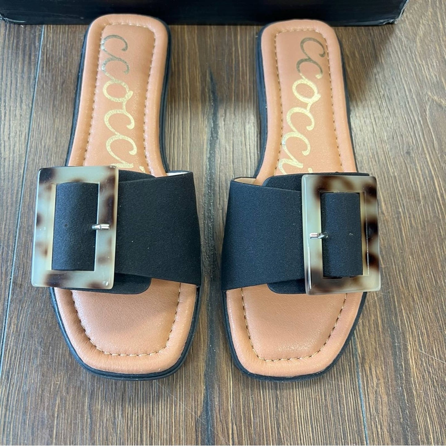 🆕 Ccocci leopard thermal knit cross cross sandal SZ 6.5