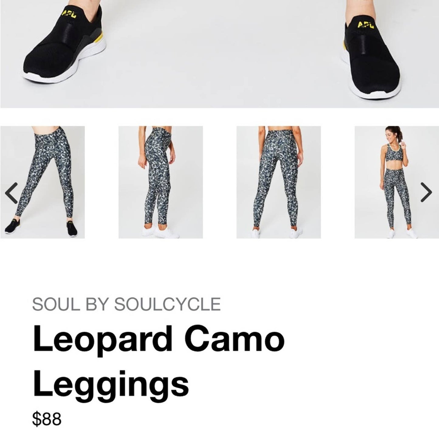 SOUL by soulcycle, leopard camo leggings
SZ XS