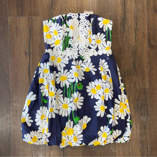 Lilly Pulitzer navy daisy bubble dress SZ 6